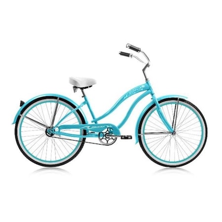 Micargi Micargi ROVER GX-F-BBL 26 in. Rover Womens GX Beach Cruiser Bicycle; Baby Blue & Baby Blue Rim ROVER GX-F-BBL